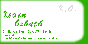 kevin osbath business card